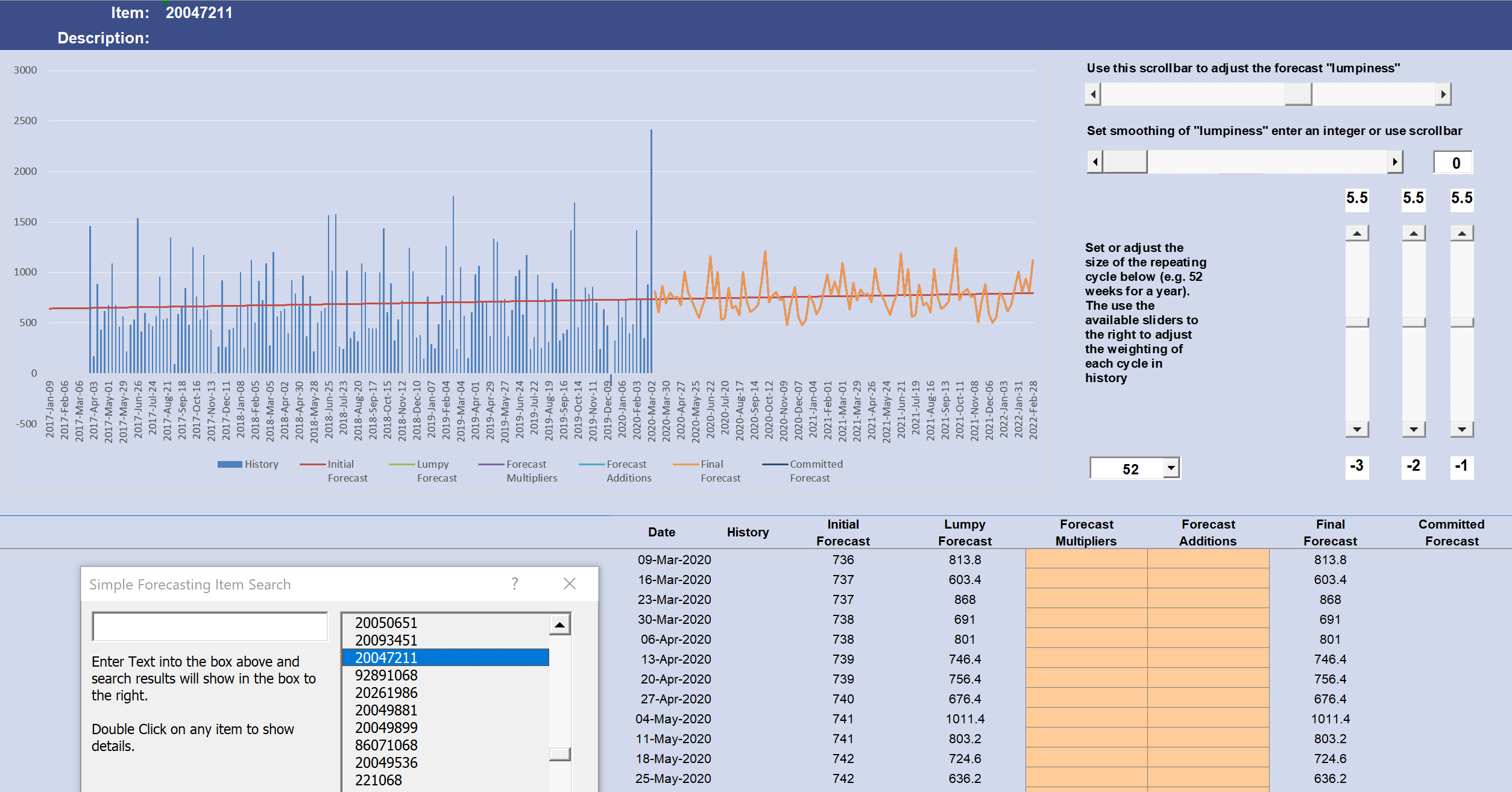 Screenshot from SimpleForecasting Screenshot from SimpleForecasting